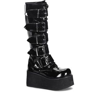Trashville 518 in Black Patent Faux Leather